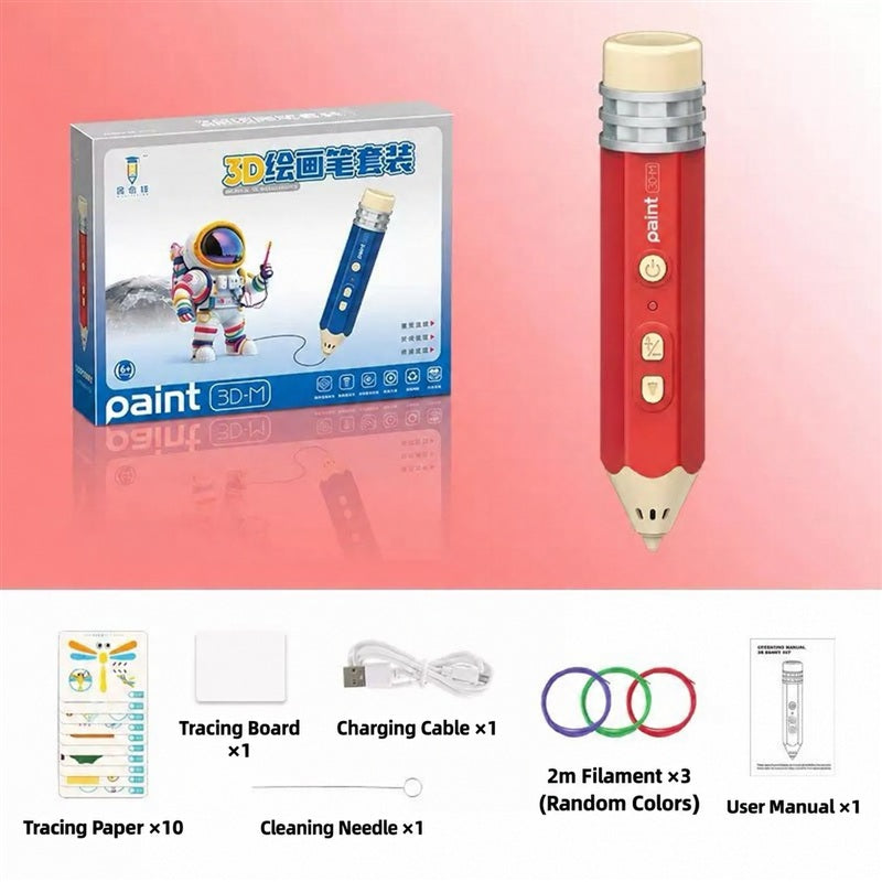 3D Printing Pen Kit for Kids – Rechargeable Starter Set