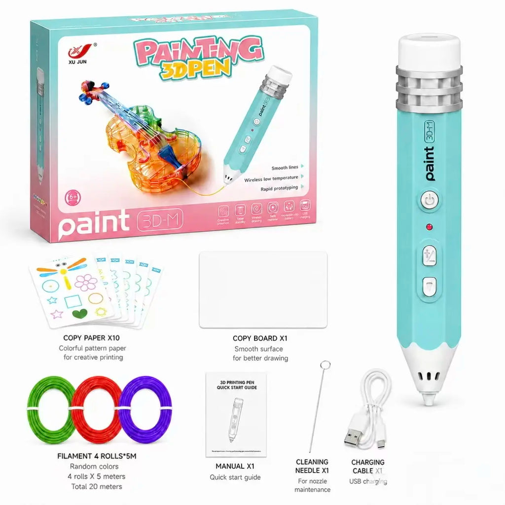 3D Printing Pen Kit for Kids – Rechargeable Starter Set