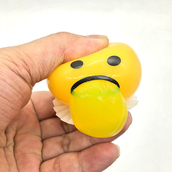 Puking Egg Yolk Squishy – Lazy Egg Slime Toy 1