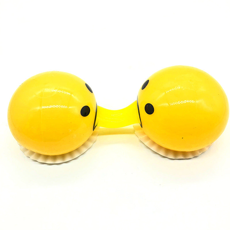 Puking Egg Yolk Squishy – Lazy Egg Slime Toy 4