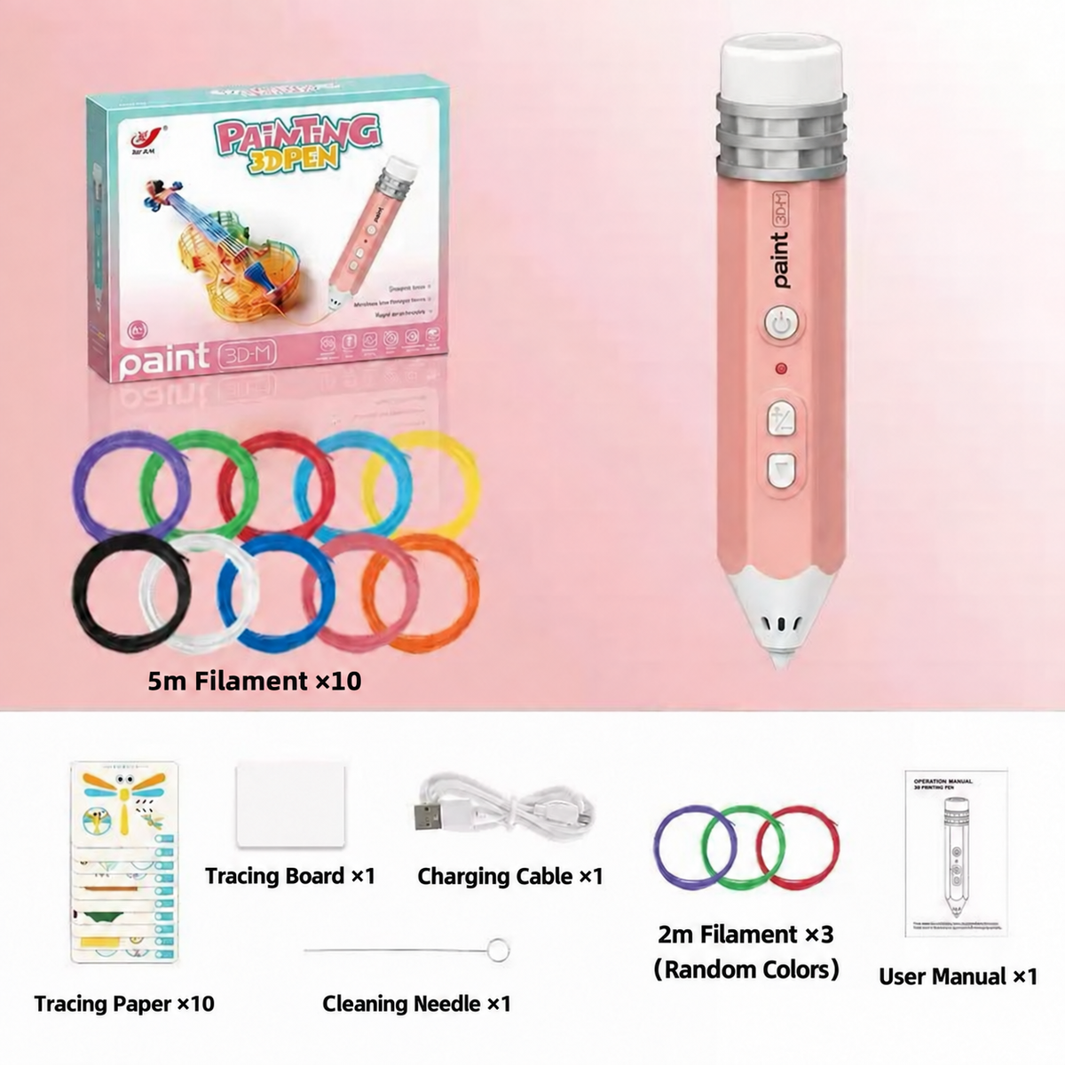 3D Printing Pen Kit for Kids – Rechargeable Starter Set