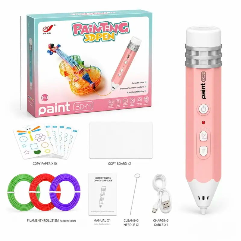 3D Printing Pen Kit for Kids – Rechargeable Starter Set