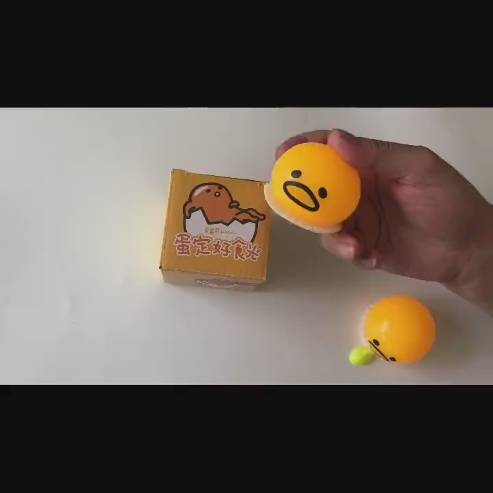 Puking Egg Yolk Squishy – Lazy Egg Slime Toy video